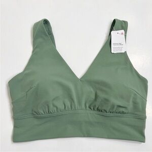 Lululemon NWT Align V-Neck Bra *Light Support, DDD/G Cup Grey Eucalyptus
